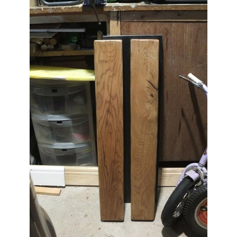 Two Solid Rustic Oak Beams Vertical Fire Surround (ALL proceeds to go to 'Action for the Wild')