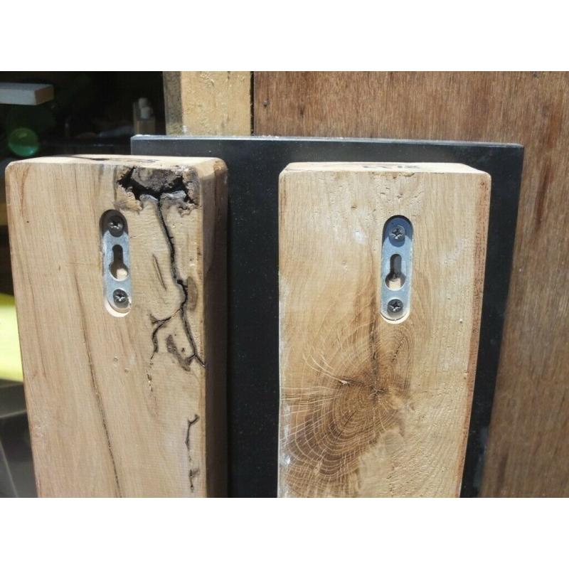 Two Solid Rustic Oak Beams Vertical Fire Surround (ALL proceeds to go to 'Action for the Wild')