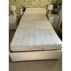 Adjustable bed with massage