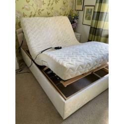 Adjustable bed with massage