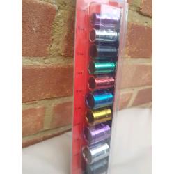 3/8" dr. multi-Coloured shallow socket set