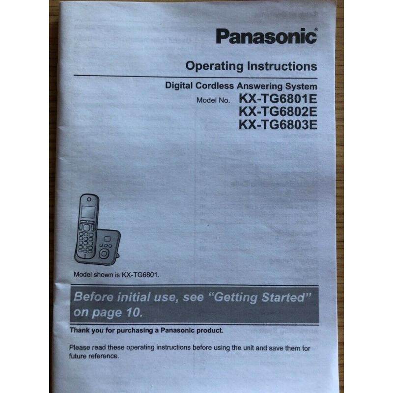 Panasonic Digital Cordless Answering Machine