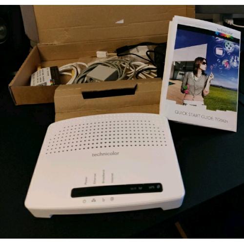 Router - Technicolor TG582n wireless WiFi broadband router.