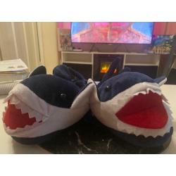 Shark slippers size 11-12 childs size