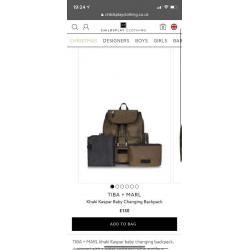 Tiba and Marl Kaspar Khaki Changing Bag / Backpack