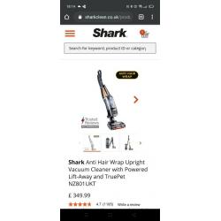 Shark Anti Hair Wrap Upright Vacuum CleanerNZ801UKT