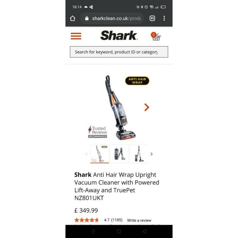 Shark Anti Hair Wrap Upright Vacuum CleanerNZ801UKT