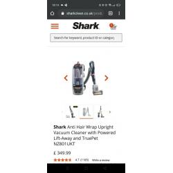 Shark Anti Hair Wrap Upright Vacuum CleanerNZ801UKT