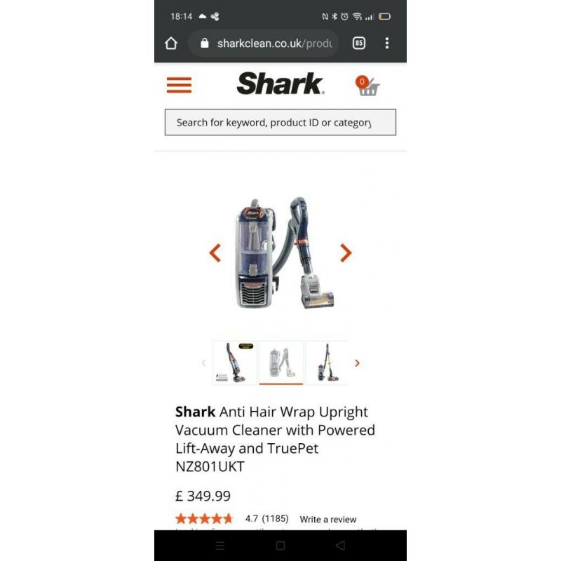 Shark Anti Hair Wrap Upright Vacuum CleanerNZ801UKT