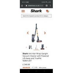 Shark Anti Hair Wrap Upright Vacuum CleanerNZ801UKT