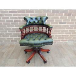 Centurion Quality Leather Captains Chesterfield Chair (UK Pre Christmas DELIVERY)