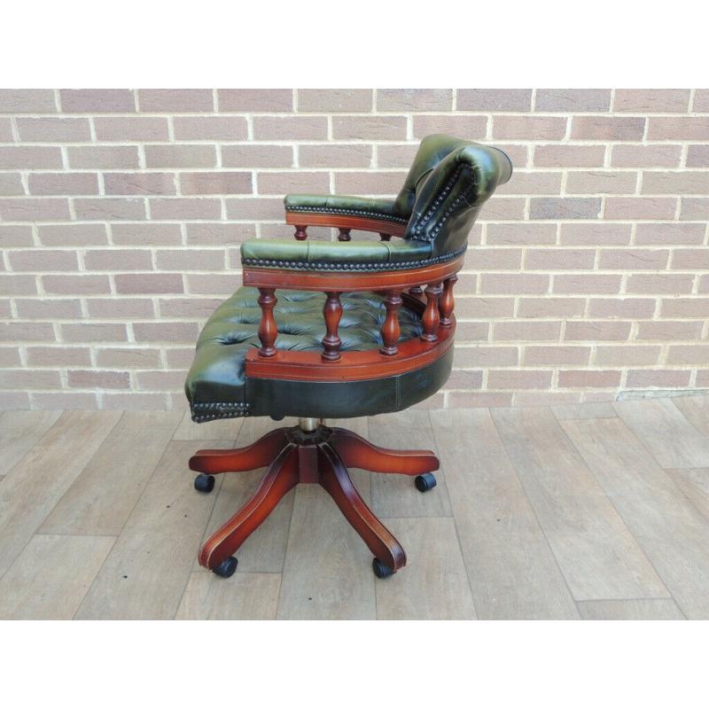 Centurion Quality Leather Captains Chesterfield Chair (UK Pre Christmas DELIVERY)