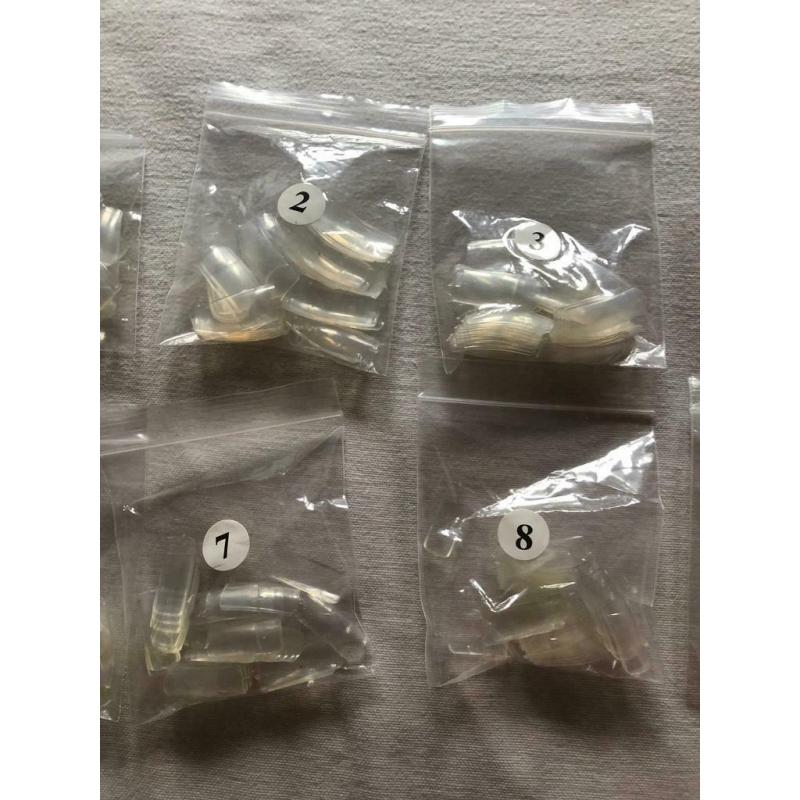 500 extra long acrylic false nail tips and glue