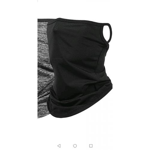 Face cover mask(2pcs black+grey)
