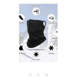 Face cover mask(2pcs black+grey)