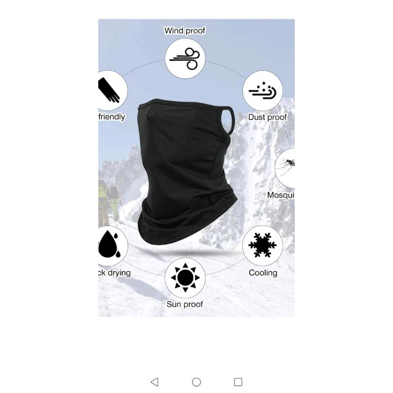 Face cover mask(2pcs black+grey)