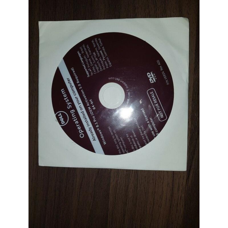 DVD/NO KEY / DELL Windows 8.1 PRO OEM x64 System P/N V681N / DELL P/N. 0CDRCK/ FREE SHIPPING