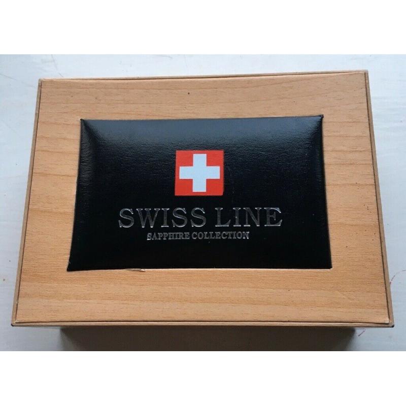 Beautiful Swiss line men?s watch; nice gift for Christmas!! Protective wrap still on watch!
