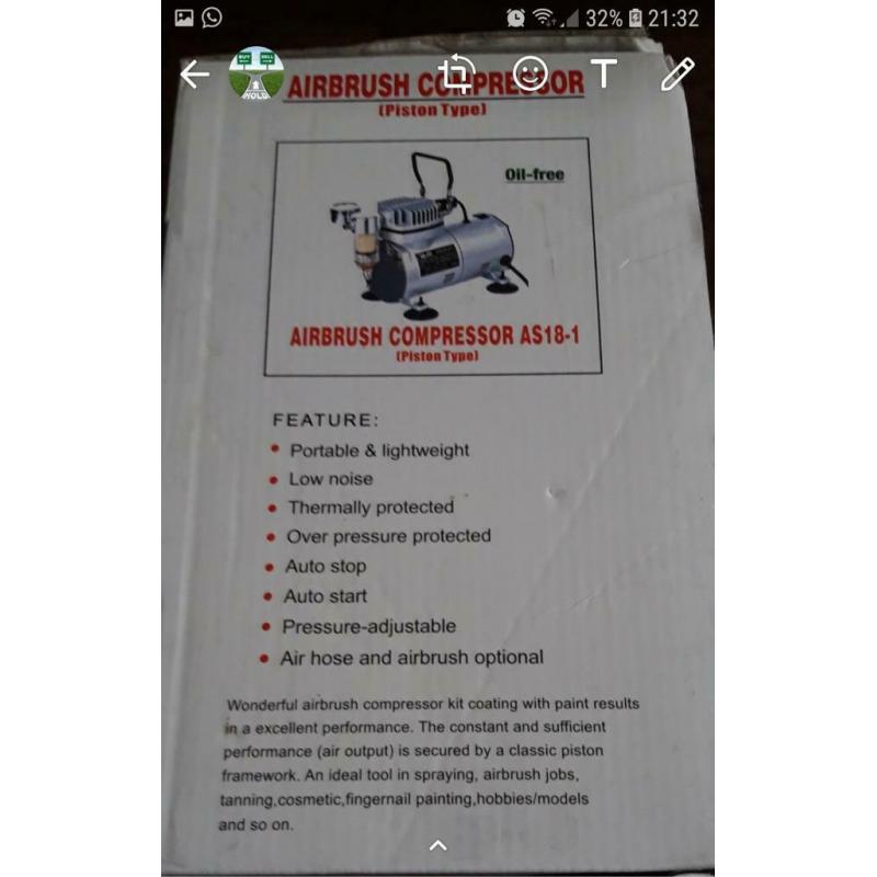 Airbrush compressor kit