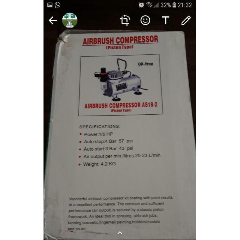 Airbrush compressor kit