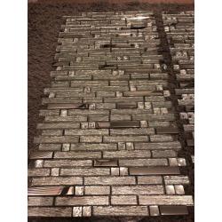 Wall tile. Silver glitz and mirror.