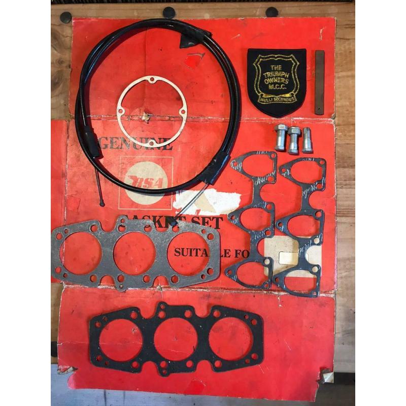 BSA Rocket 3original gaskets and clutch cable and numerous parts