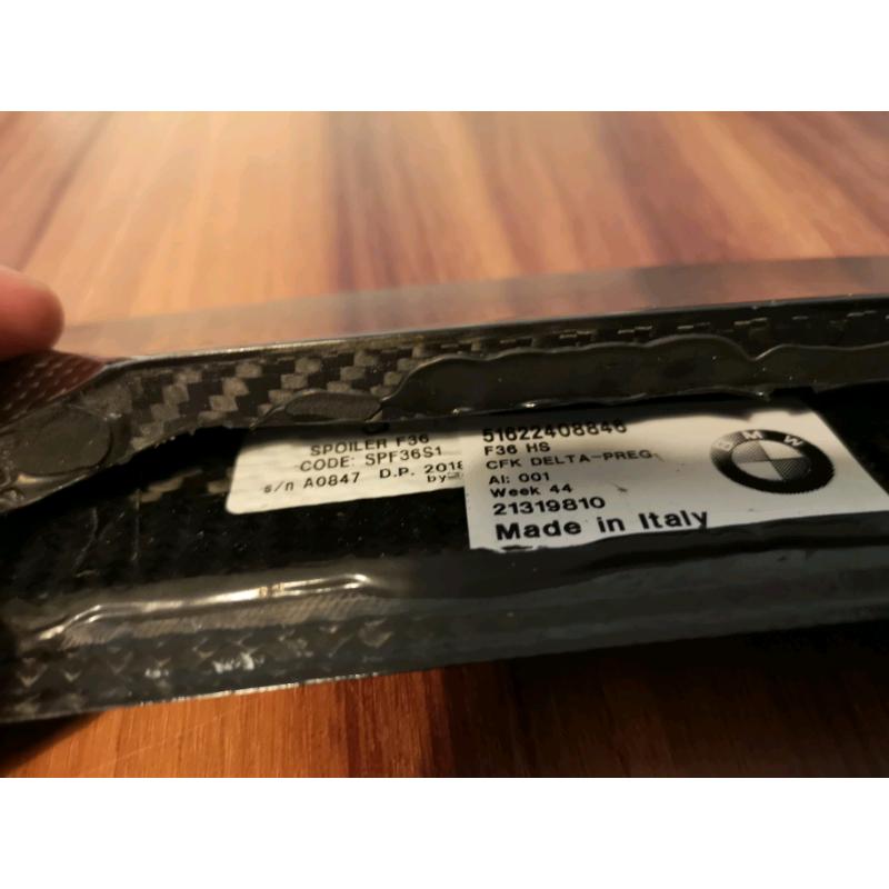 Bmw 4 series gran coupe original carbon fiber spoiler for sale