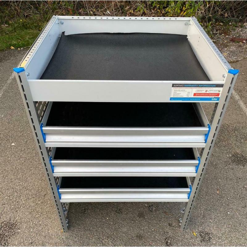 VAN RACKING SHELVING SORTIMO BOTT TEVO V G CONDITION FIXINGS