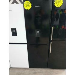 Graded fridge master black fridge freezer & dispenser