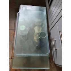 4 glass shelves tempered glass
