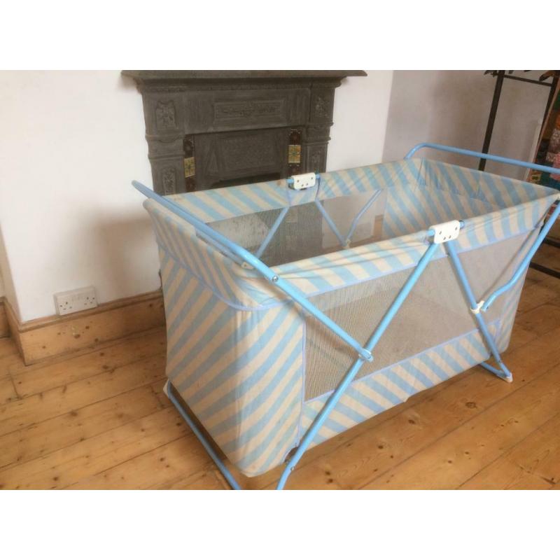 FREE Mothercare foldable babys' cot FREE with cotton carry bag.