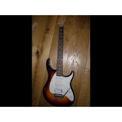 PEAVEY RAPTOR PLUS SUNBURST ELECTRIC GUITAR, GOOD CONDITION