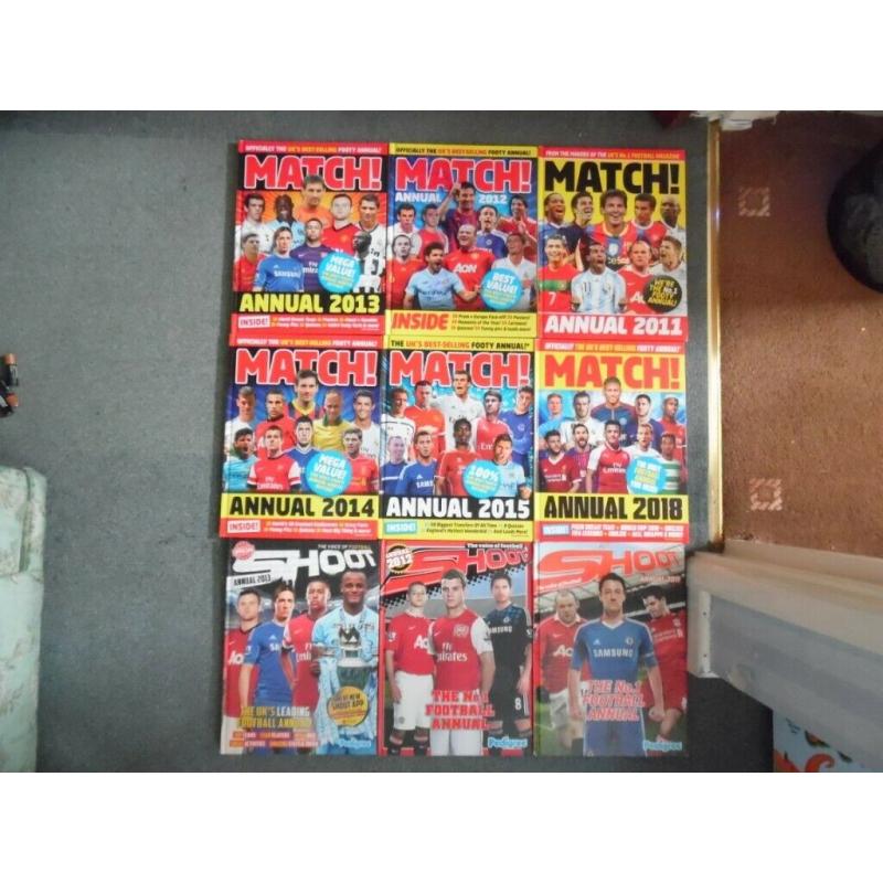 10 Football Annuals / Shoot, Match