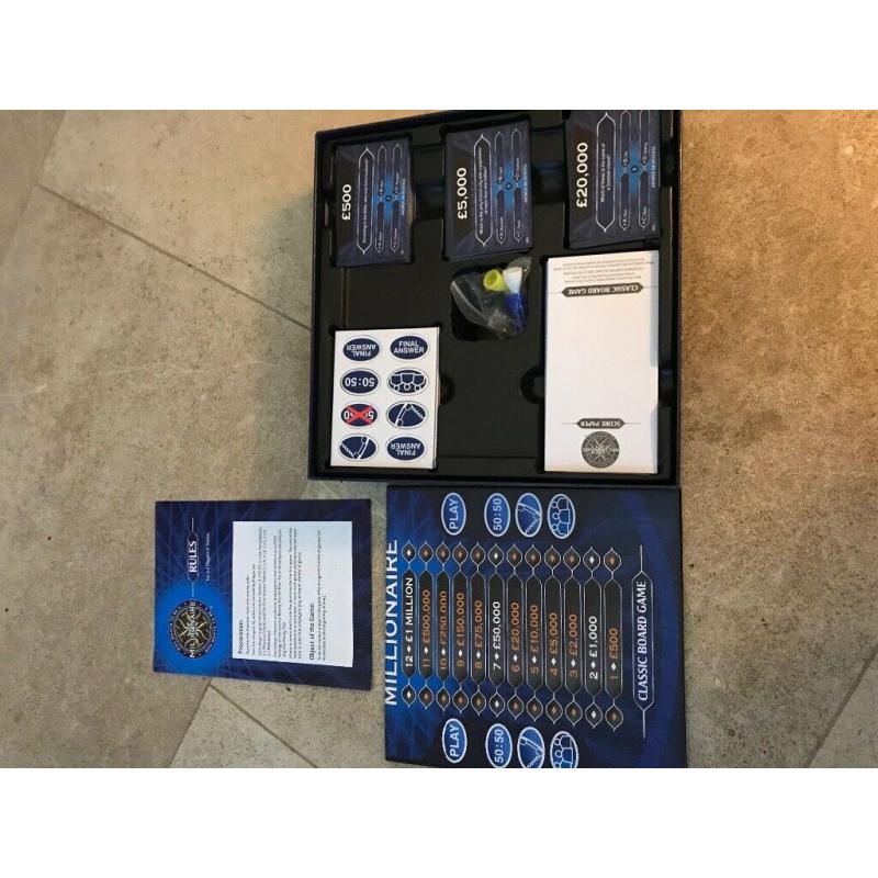 Who Wants To Be A Millionaire Classic Board Game