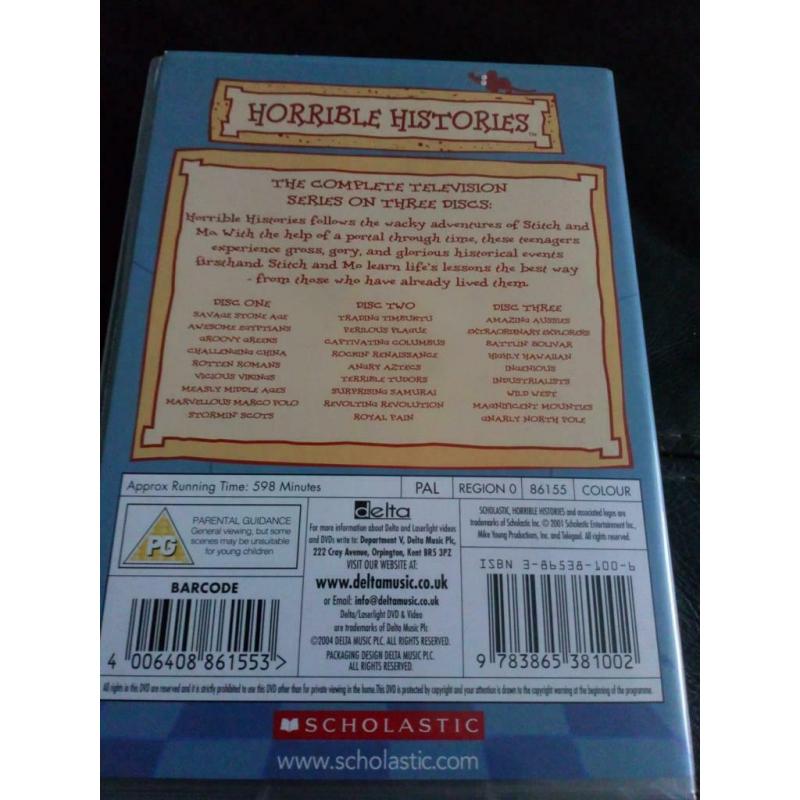 Children?s educational DVD box set - Horrible Histories