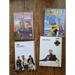 DVDs - series 1, 2 The Office and two live with Peter Kay