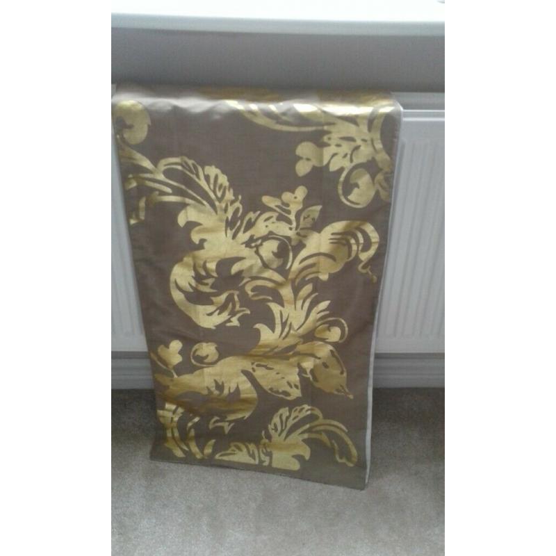 Next Gold Patterned Print Table Runner