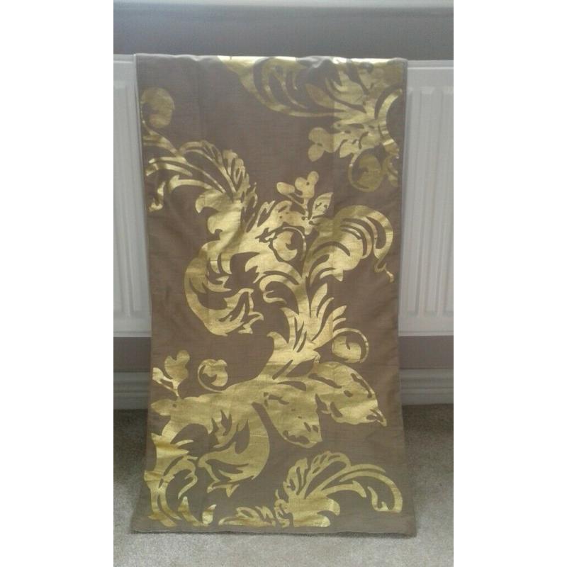 Next Gold Patterned Print Table Runner