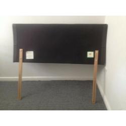 Excellent condition king size dark brown leather headboard.