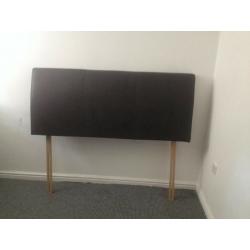 Excellent condition king size dark brown leather headboard.