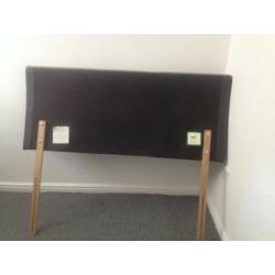 Excellent condition king size dark brown leather headboard.