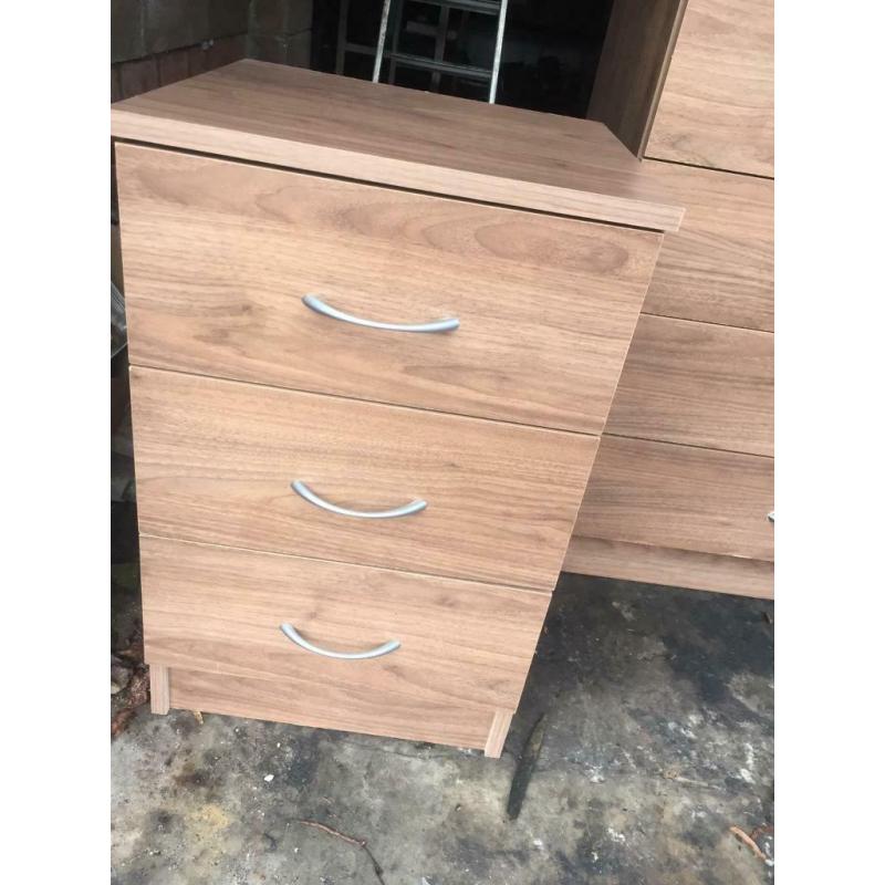 Chest of drawers and bedside table