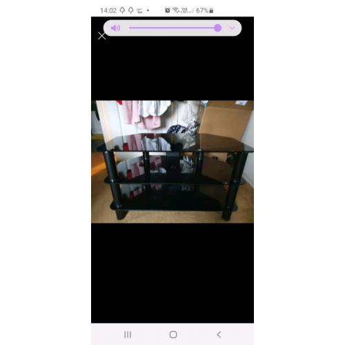 Glass tv unit