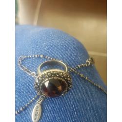 Pilgrim ring and necklace as new.