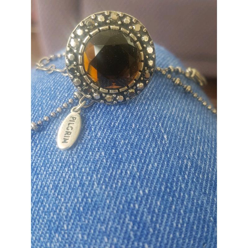 Pilgrim ring and necklace as new.