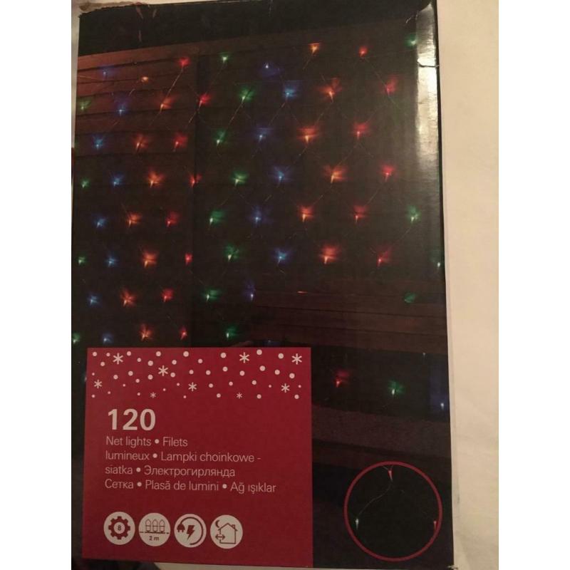 Christmas net lights, beautiful soft colours