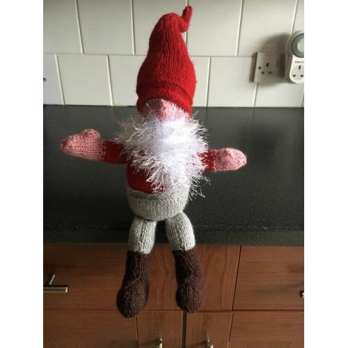 A HAND KNITTED CHRISTMAS GNOME