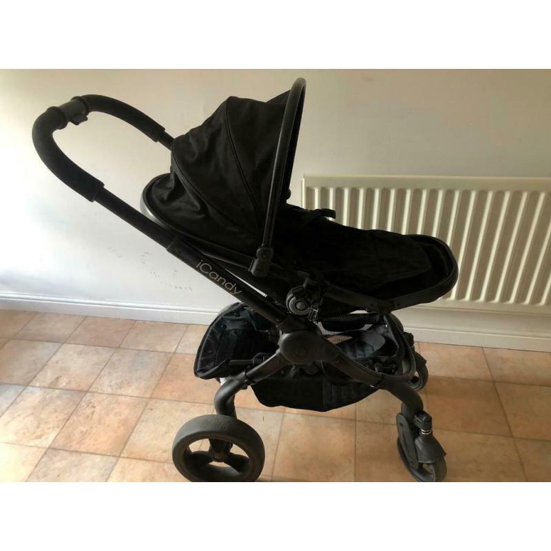iCandy Peach Stroller, Carry Cot and Maxicosi car seat