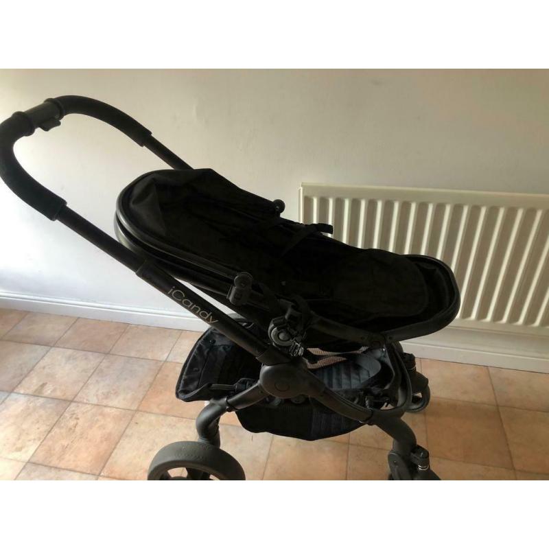 iCandy Peach Stroller, Carry Cot and Maxicosi car seat