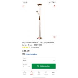 Many colours upright Floor Lamp father and child ?25. Real Bargains CL
